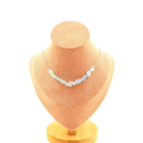 Aquamarine from Brazil 10 beads necklace