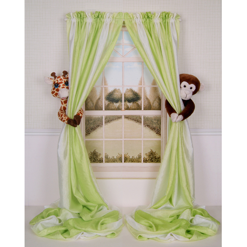 Giraffe and Monkey Curtain Tiebacks