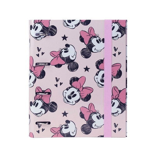 Ring binder Minnie Mouse A4 Pink (26 x 32 x 4 cm)