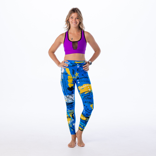 Main Graffiti Leggings Color Blue - Ukraine Limited Edition image