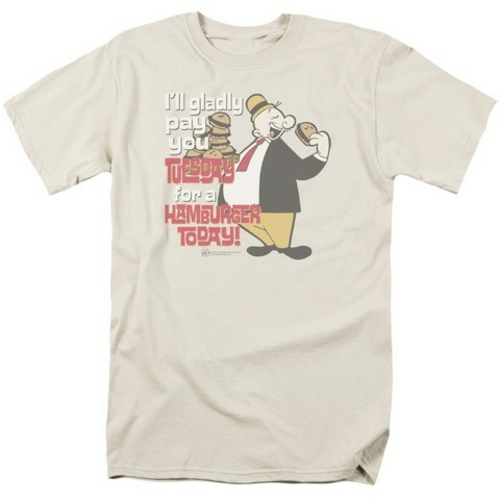 Trevco Popeye-Tuesday Short Sleeve Adult 18-1 Tee, Sand - 3X