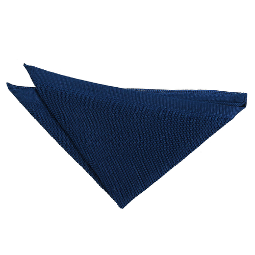 Plain Knitted Handkerchief - Navy Blue