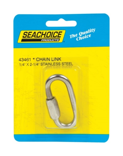 Seachoice 43461 Stainless Steel Chain Link  0.25 x 2. 25 in.