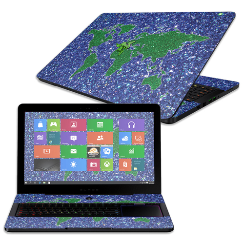 MightySkins RABLPR17-Bling World Skin for 17 in. Razer Blade Pro, 