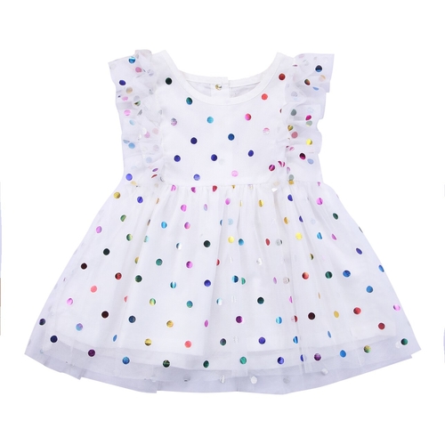 Birthday Sequined Dots Kid Baby Girl Pageant