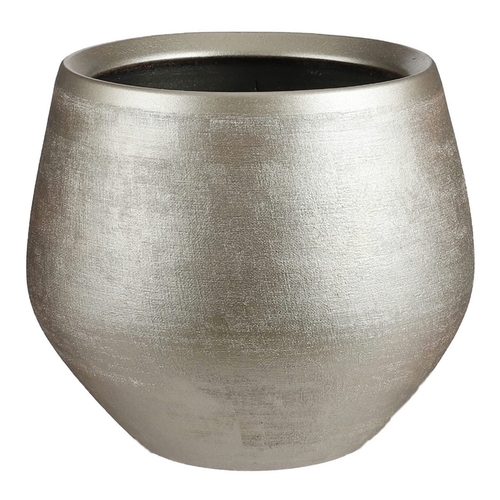 Planter Mica Decorations Douro Circular Ceramic Golden (Ø 29 x 25 cm)