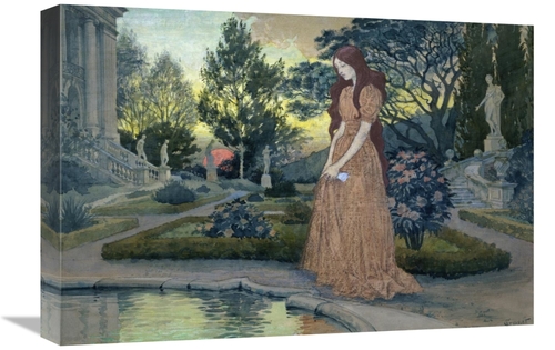 Global Gallery GCS-282145-22-142 22 in. Young Lady in a Garden Art Pri