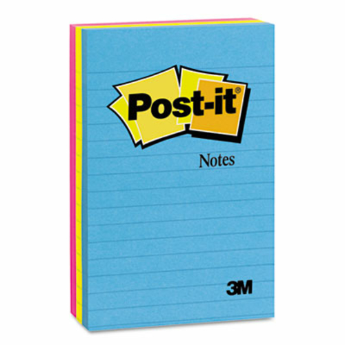 Sticky note Notes 660-3AU Ultra Color Notes- 4 x 6- Three Colors- 3 10