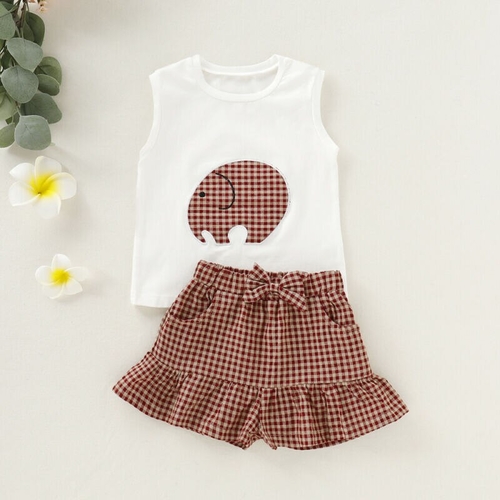 Baby Clothes Set Newborn Kid Baby Girl Sleeveless