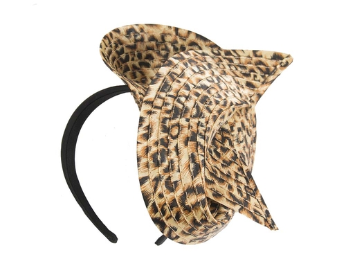 Leopard swirl fascinator