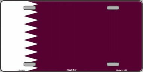 Smart Blonde LP-4128 Qatar Flag Metal Novelty License Plate