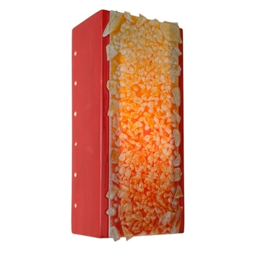 A19 RE109-MR-MFR reFusion Rocky Wall Sconce Matador Red and Multi Fire