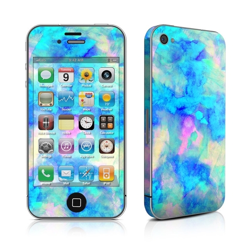 Amy Sia AIP4-ELECTRIFY iPhone 4 Skin - Electrify Ice Blue