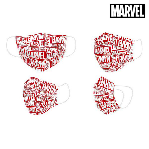 Hygienic Face Mask Marvel Children's Red