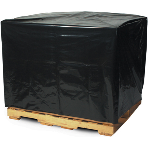 Box Partners PC160 51 in. x 49 in. x 85 in.- 3 Mil Black Pallet Covers