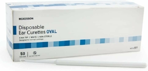 AMZ Disposable Ear Curettes Oval Tip 4mm. Pack of 500 Plastic Ear