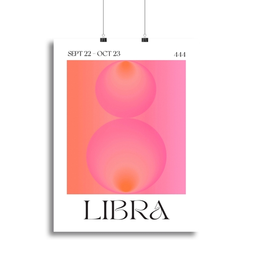Libra Zodiac Equilibrium Art Canvas Print or Poster