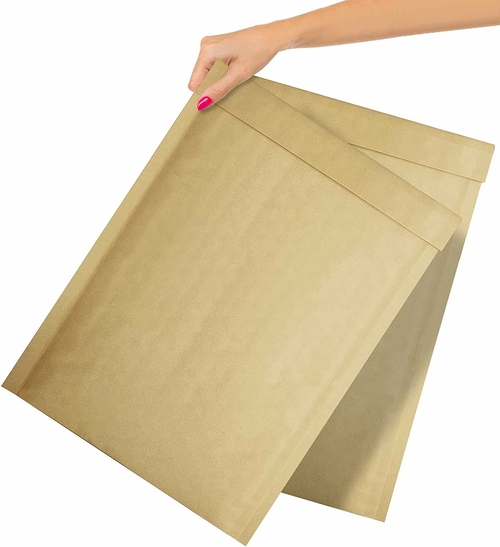 AMZ Pack of 5 Kraft Padded Bubble Mailer Envelopes 12.5 x 18. Natural