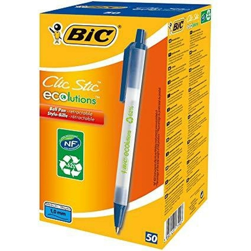 Pen Bic Clic Stic Blue 0,32 mm (50 Pieces)