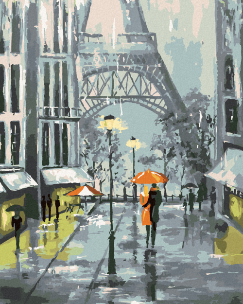 Paint by Numbers - PARIS AND A COUPLE ON A WALK