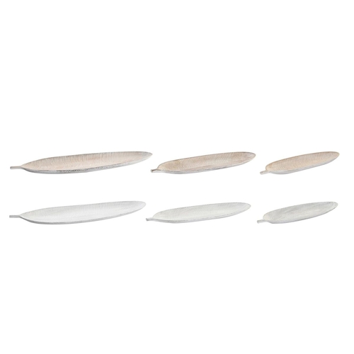 Centerpiece DKD Home Decor Brown Grey Tropical Leaf of a plant Aged