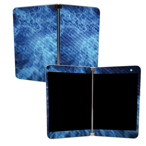 MightySkins CF-MISURDUO-Blue Mystic Flames Carbon Fiber Skin for Micro