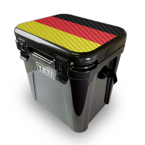 MightySkins CF-YEROA24LID-German Flag Carbon Fiber Skin for Yeti Roadi