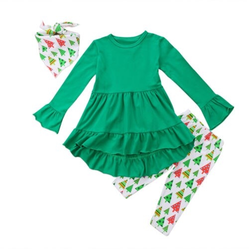 Christmas Child Kids Baby Girls Outfit Clothes