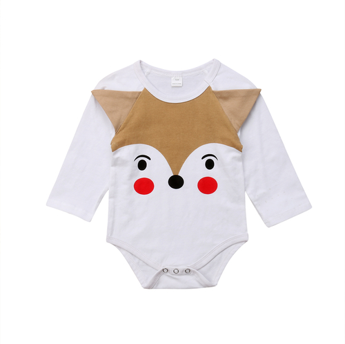 Toddler Newborn Baby Girl Boy  Fox Romper