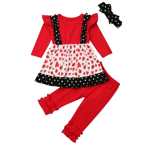 3PCS Toddler Kids Baby Girls Clothes Sets Cartoon