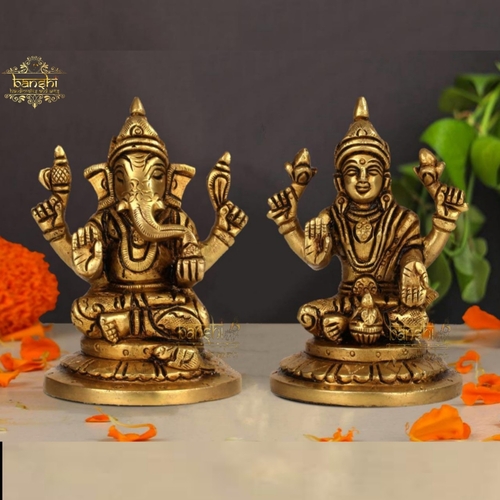 3.5" BRASS LAXMI GANESH