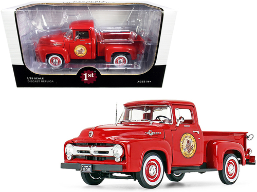 1956 Ford F-100 Pickup Truck Vermillion Red \The Busted Knuckle