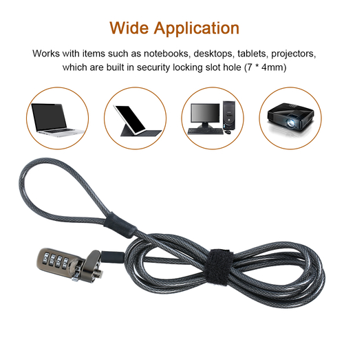 1.9M Notebook Laptop Combination Lock and Security
