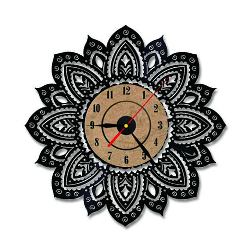 YOGA FLOWER DECOR HANDMADE VINYL RECORD WALL CLOCK FAN GIFT