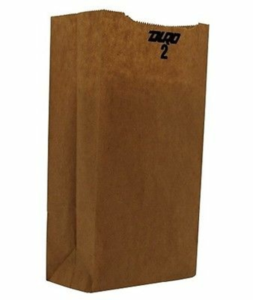 Duro 18402 CPC 2 lbs Brown Grocery Bags - Case of 500