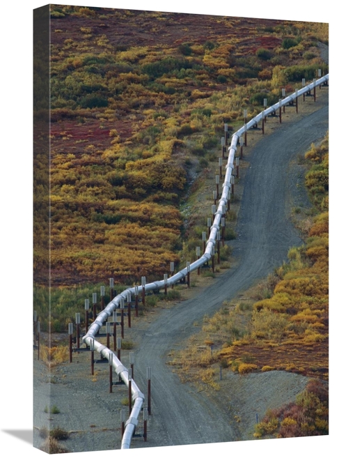 Global Gallery GCS-452843-1624-142 16 x 24 in. Aerial VIew of Oil Pipe