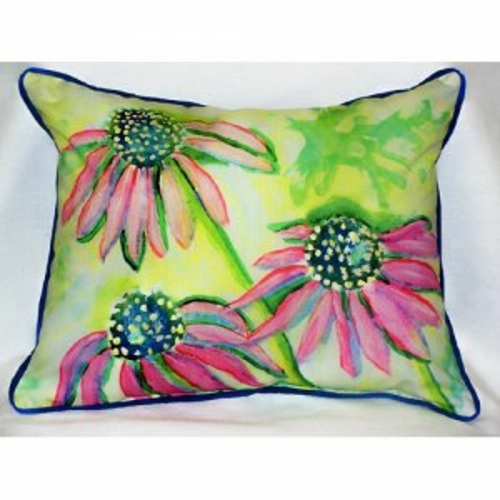 Betsy Drake HJ195 Cone Flowers Throw Pillow- 16 x 20 in.