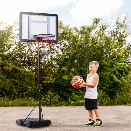 Soozier  61"- 82.75" Basketball Stand and Hoop Backboard Adjustable w/