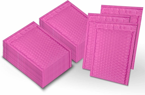 Pink Poly Bubble Mailers 8.5 x 11 Padded Envelopes 8 1/2 x 11. Pack of