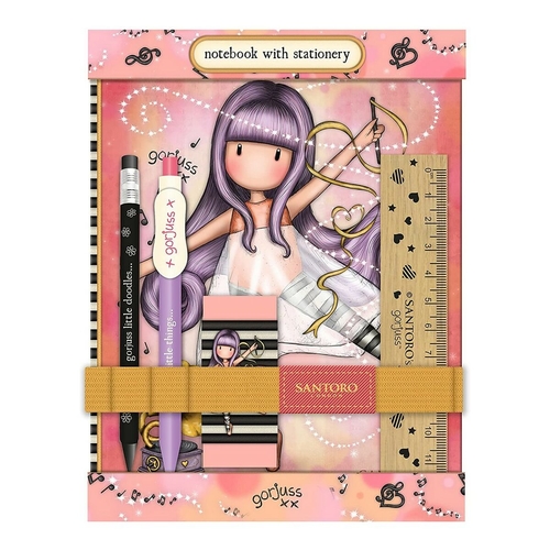 Stationery Set Little Dancer Gorjuss Salmon (5 pcs)