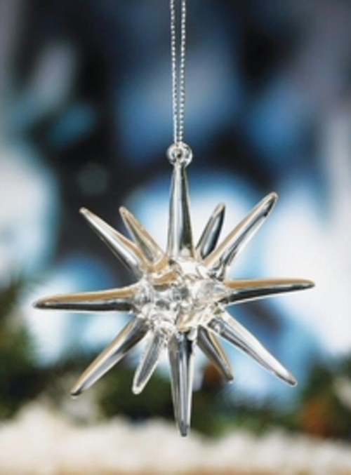 Biedermann & Sons D1024C Glass Starburst Ornament - Pack of 6
