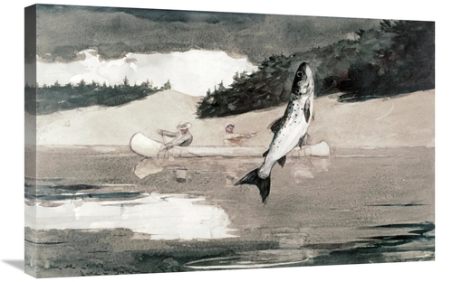 Global Gallery GCS-278019-30-142 30 in. Flying Fish on Lake John Art P