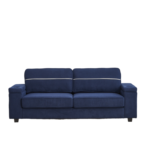 86.5 inch Sofa Couch- Deep Seat Sofa with two storage spaces, T-Pyce