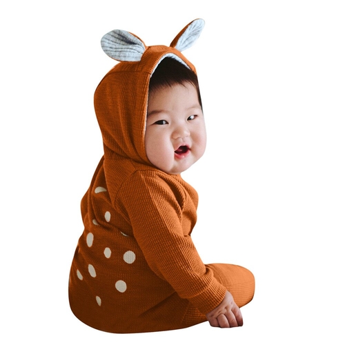Infant Baby Boy Girl Rompers Cartoon Deer