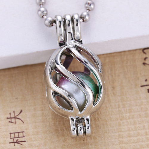 10PCS/Lot Pearls Cage Locket Necklaces Aroma