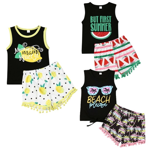 Fashion Kids Baby Girls Sets Summer Beachwear