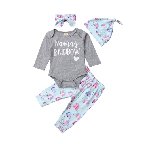 New Lovely Newborn Baby Kid Girls Rainbow