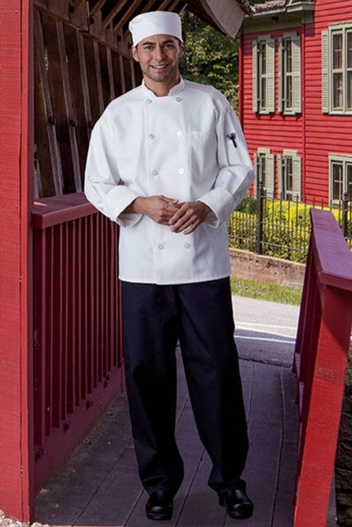 Uncommon Threads 4005C-0103 Classic Baggy Chef Pant 2'' Elas