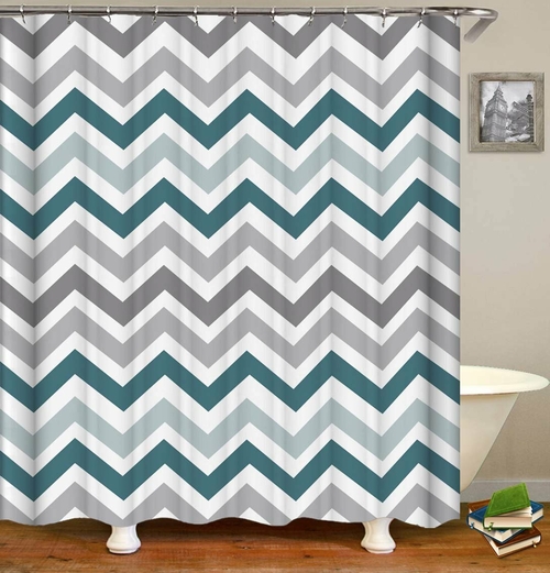 Grey and Blue Hues Shower Curtain