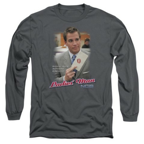 Trevco Ncis-Ladies Man - Long Sleeve Adult 18-1 Tee - Charcoal- 2X